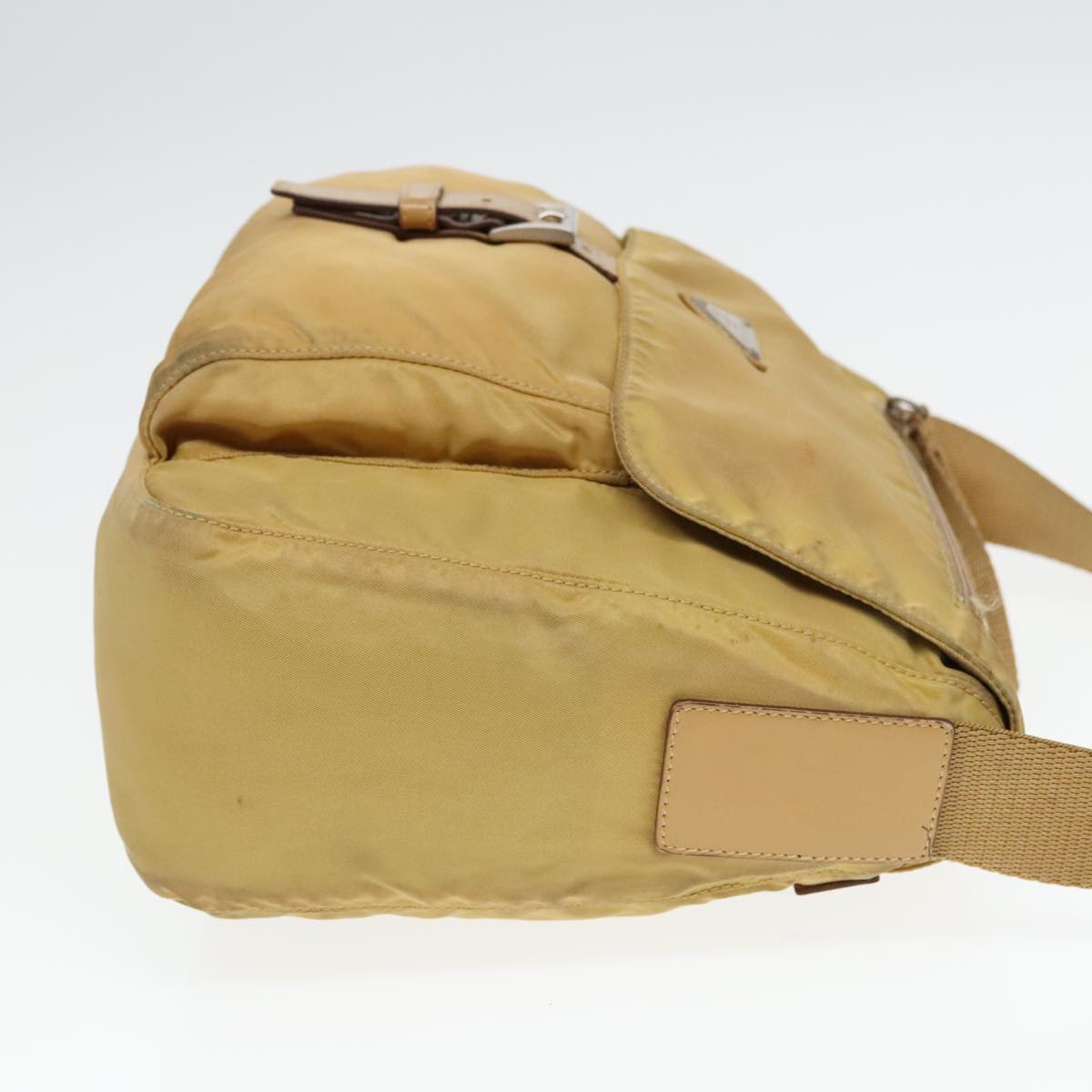Luxury Prada Shoulder Bag Nylon Yellow Silver  92976