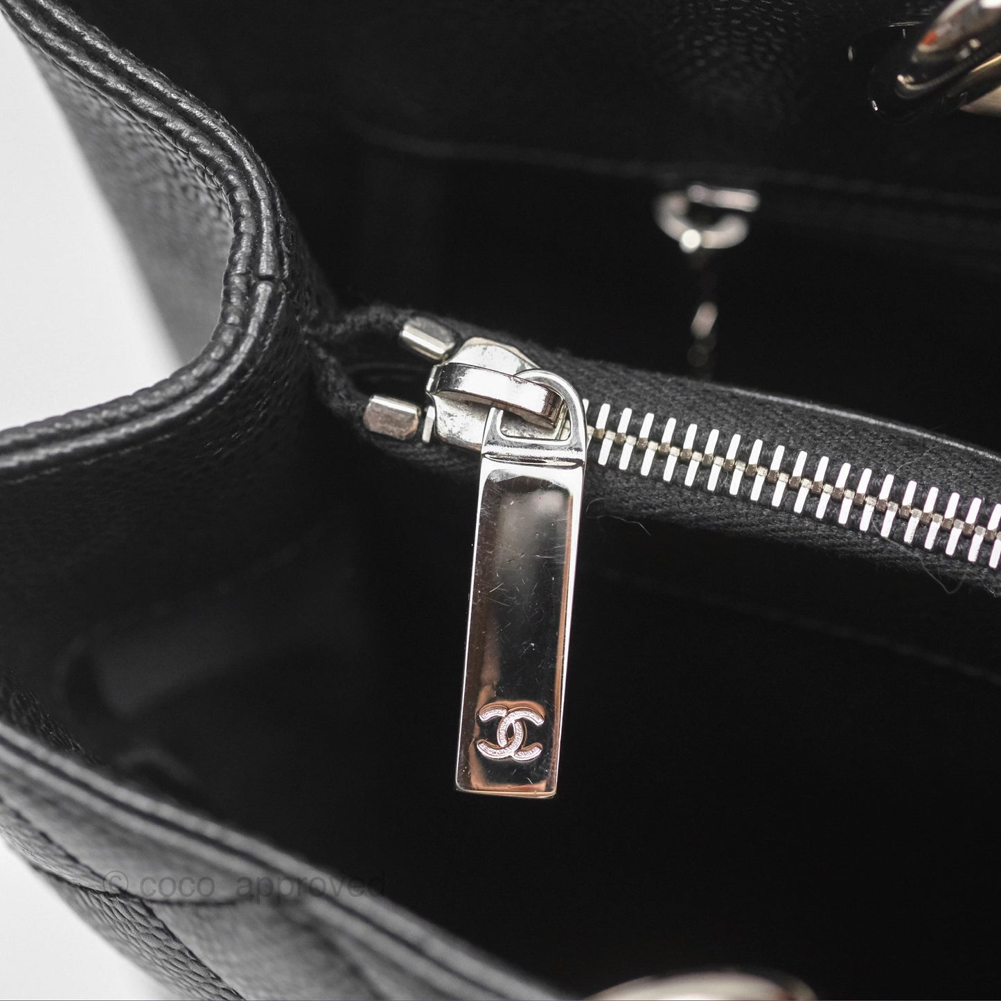 Chanel GST Black Caviar Silver Hardware