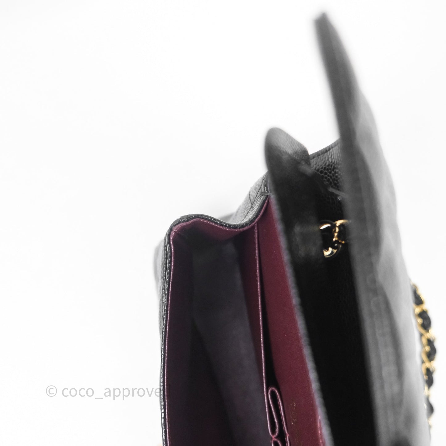 Chanel Classic Medium Flap Quilted Black Caviar Gold Hardware