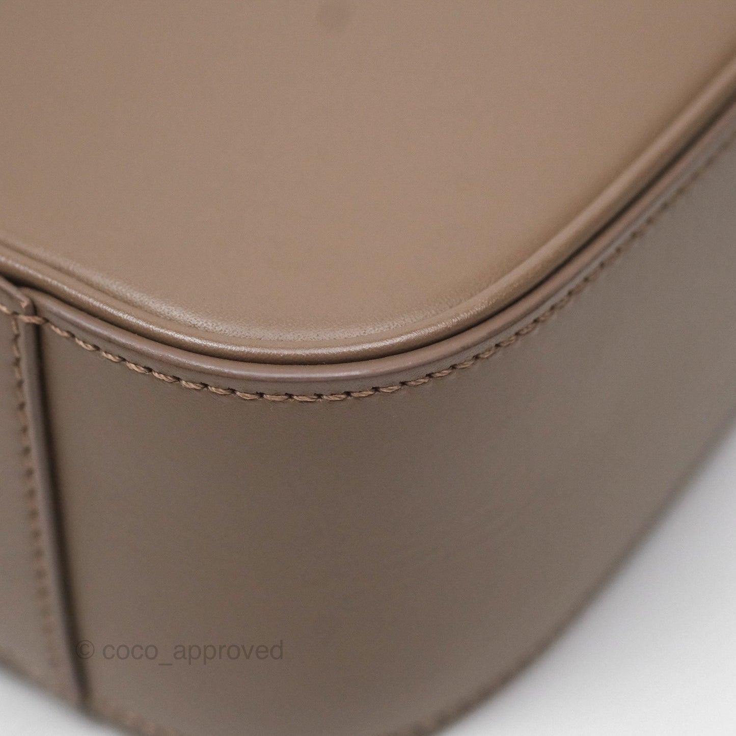 Saint Laurent Le 5 À 7 Taupe Calfskin Bronze Brass Hardware