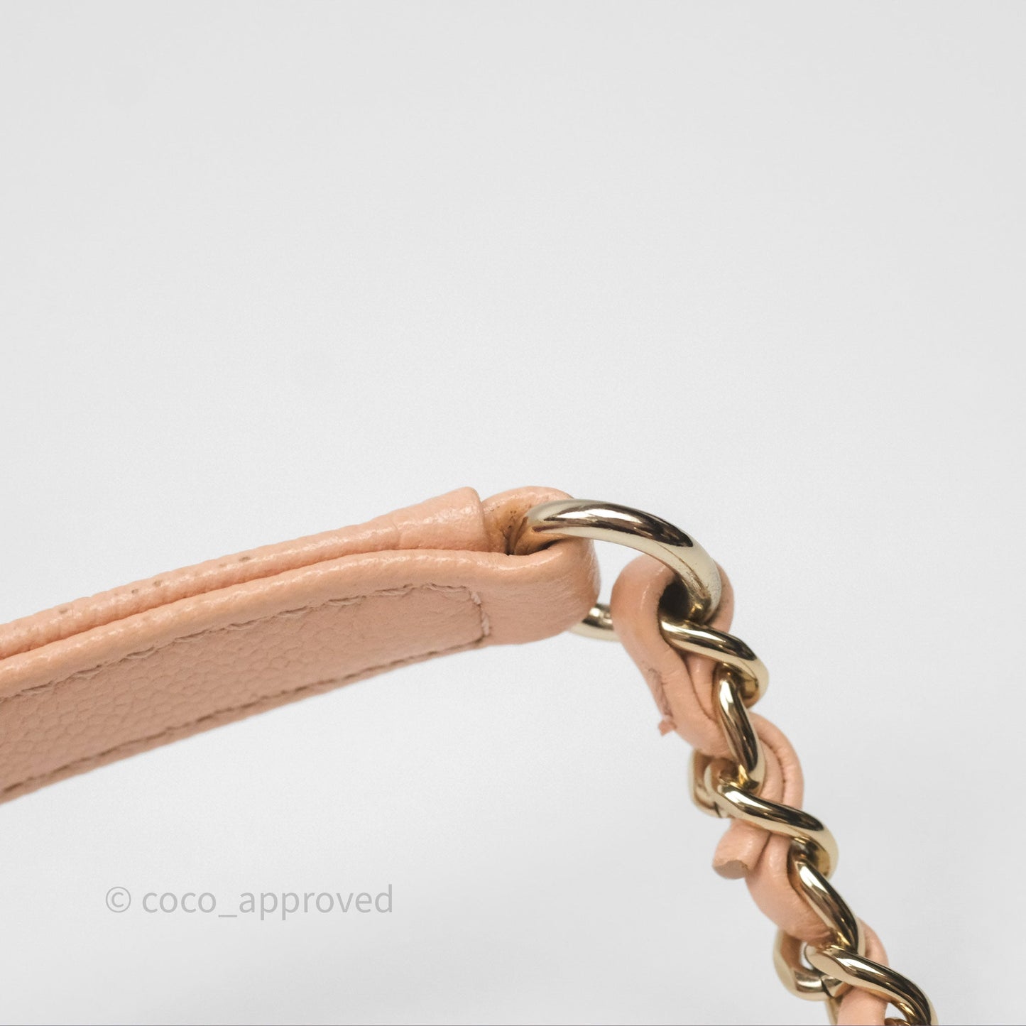Chanel Small Coco Handle Quilted Pink Beige Caviar Gold Hardware