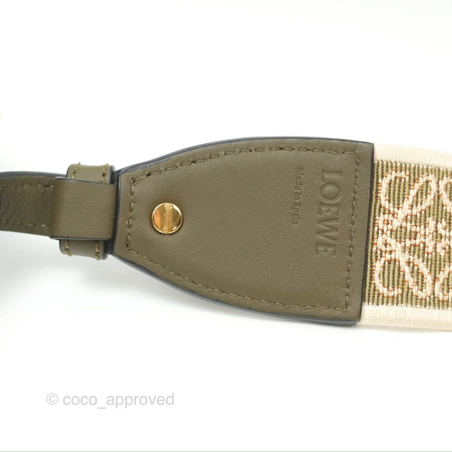 Loewe Mini Gate Dual Bag Soft Calfskin & Jacquard Strap Autumn Green
