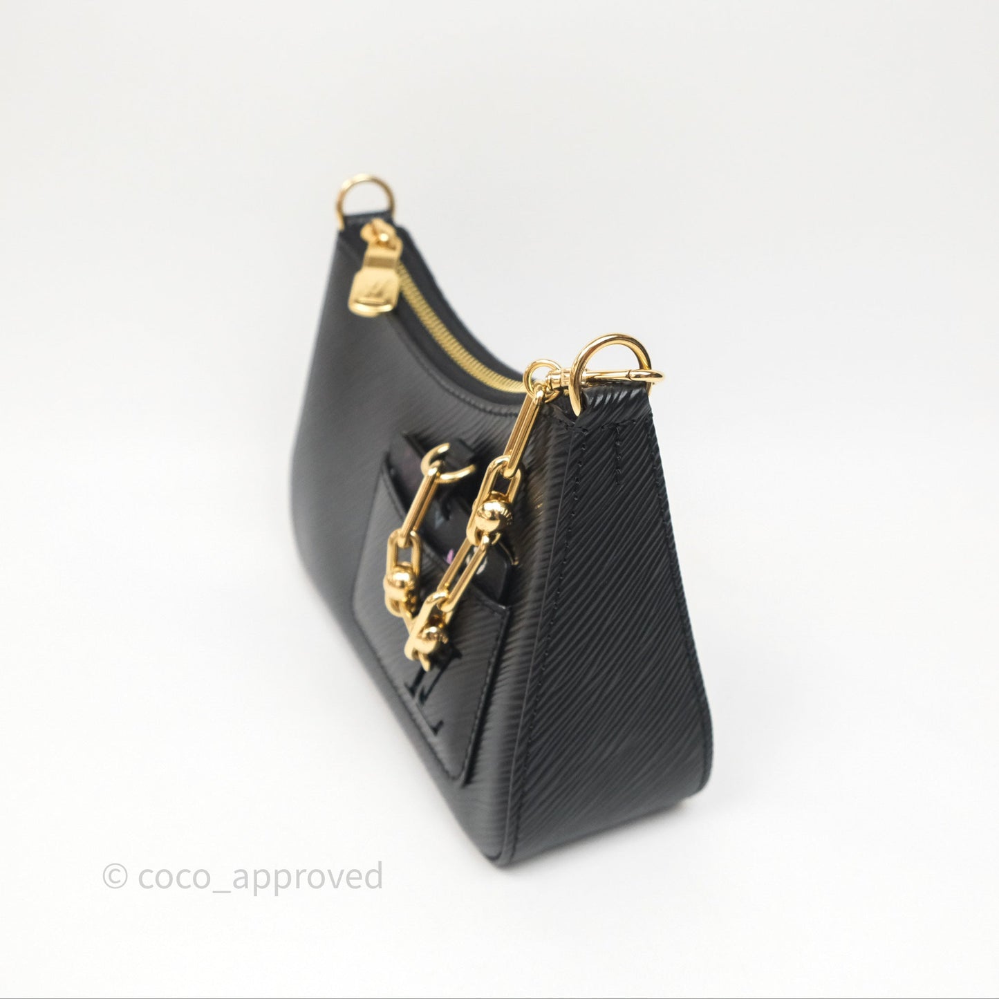 Louis Vuitton TM Epi Marellini Bag Monogram Black Gold Hardware