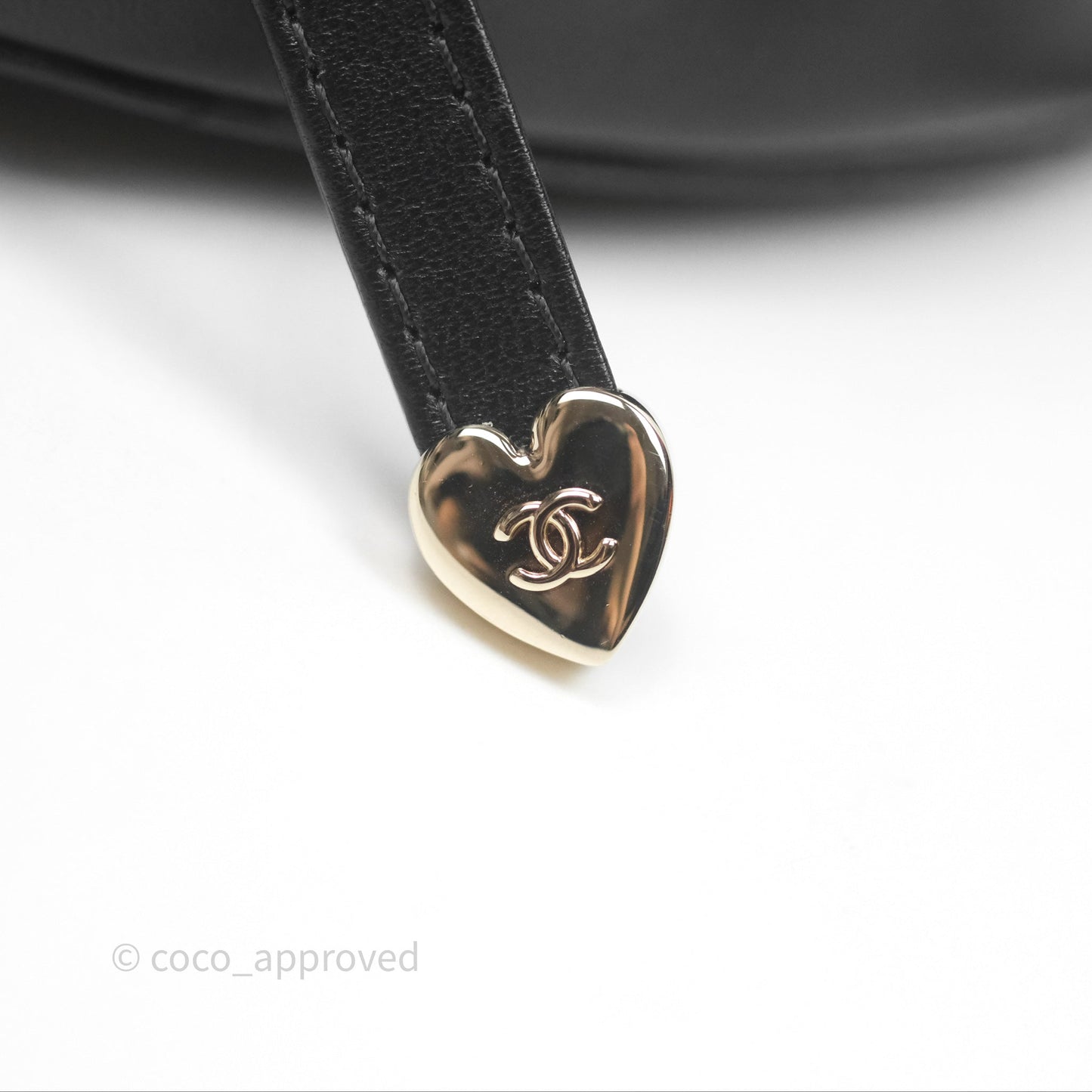 Chanel Large Heart Bag Black Lambskin Gold Hardware 22S