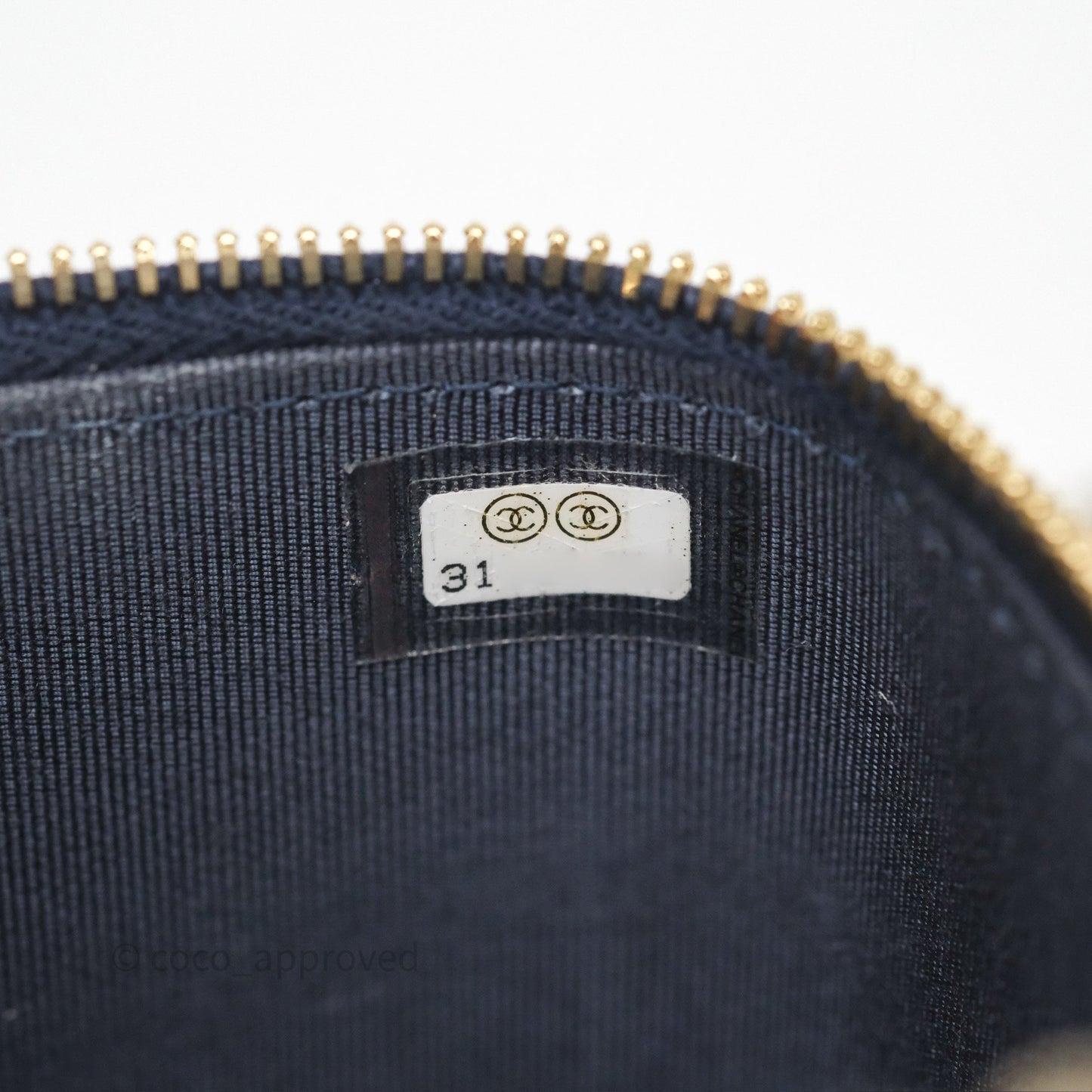 Chanel Mini Vanity With Chain Navy Caviar Gold Hardware