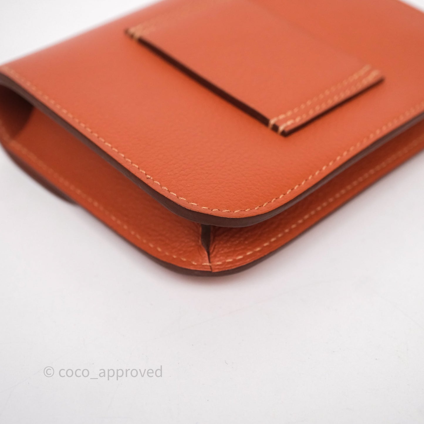 Hermès Constance Slim Wallet Blush J9/ Bleu Frida 0F Evercolor Palladium Hardware
