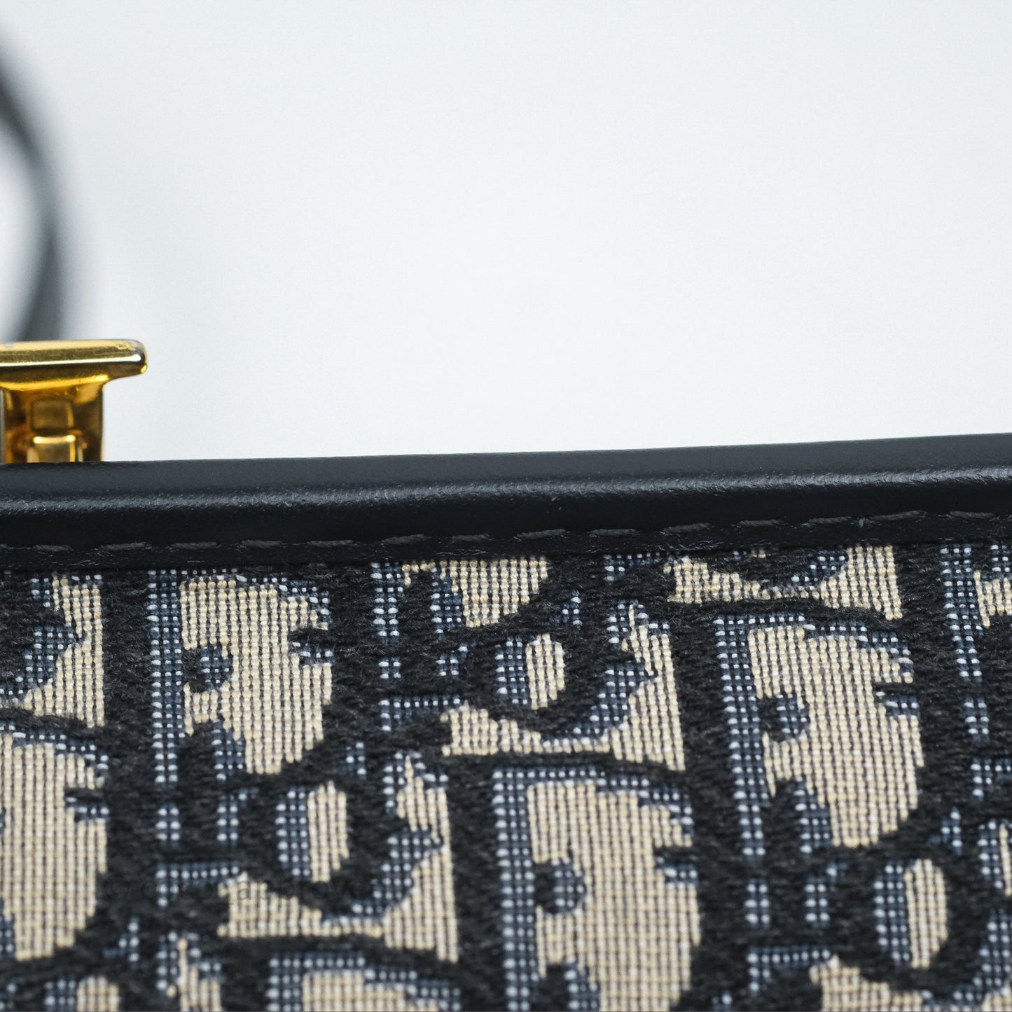 Christian Dior 30 Montaigne Bag Blue Dior Oblique Jacquard Gold Hardware
