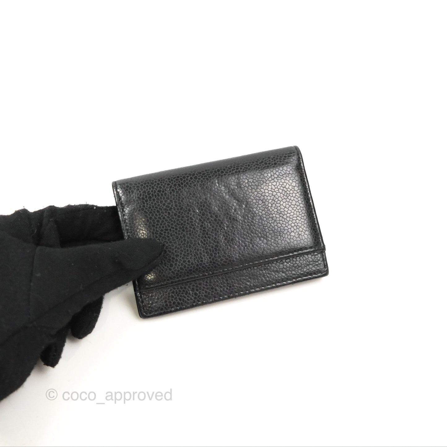 Chanel CC Card Holder Black Caviar