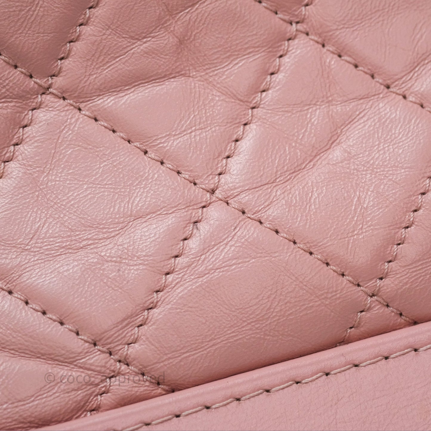 Chanel Small Gabrielle Hobo Quilted Pink Aged Calfskin