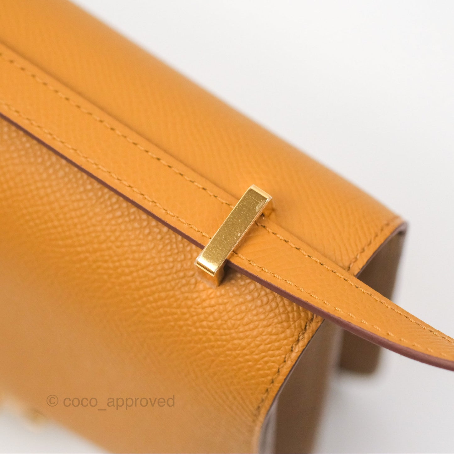 Hermès Constance Mini 18cm Mirror Sesame 2S Epsom Gold Hardware