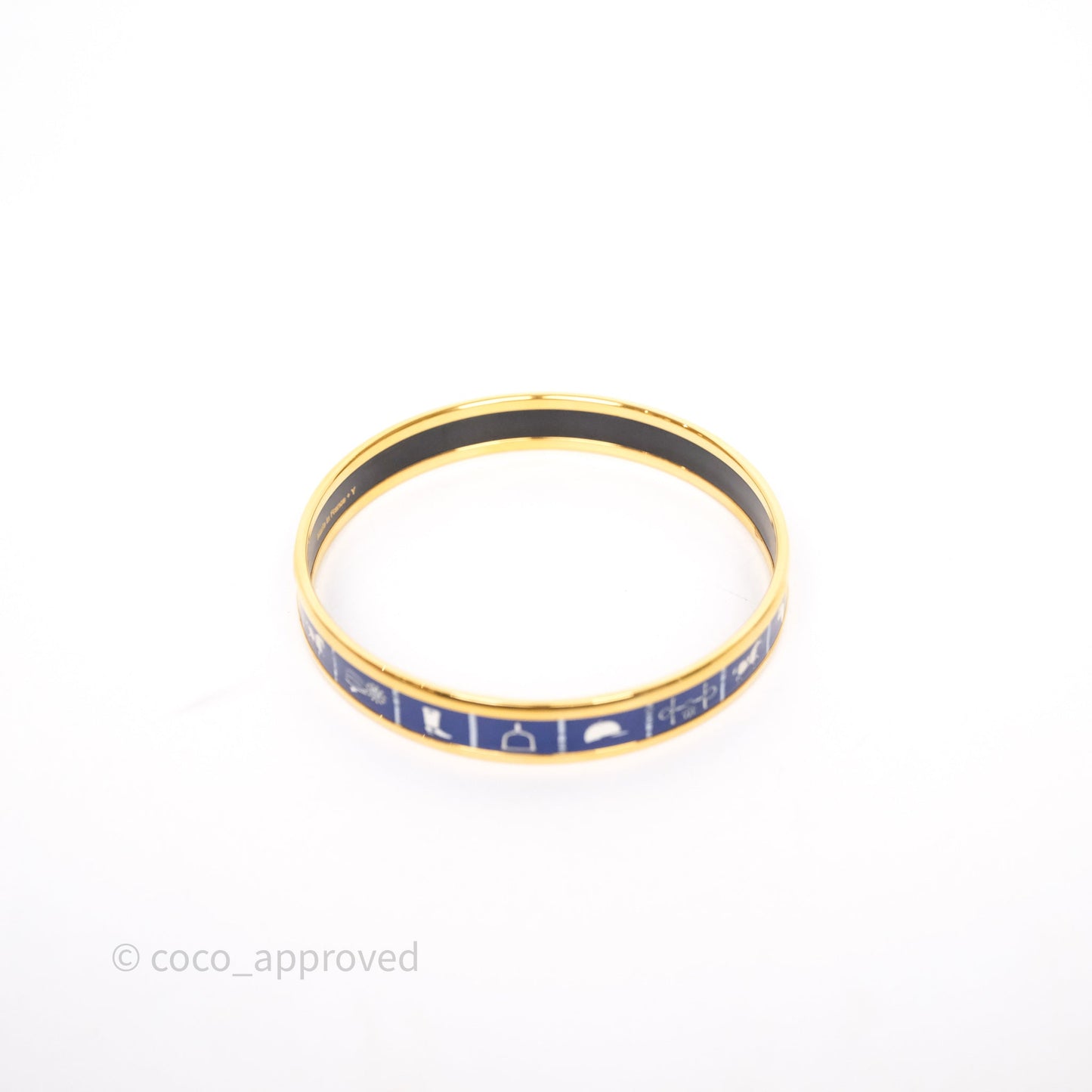 Hermès Bangle Blue Gold Hardware