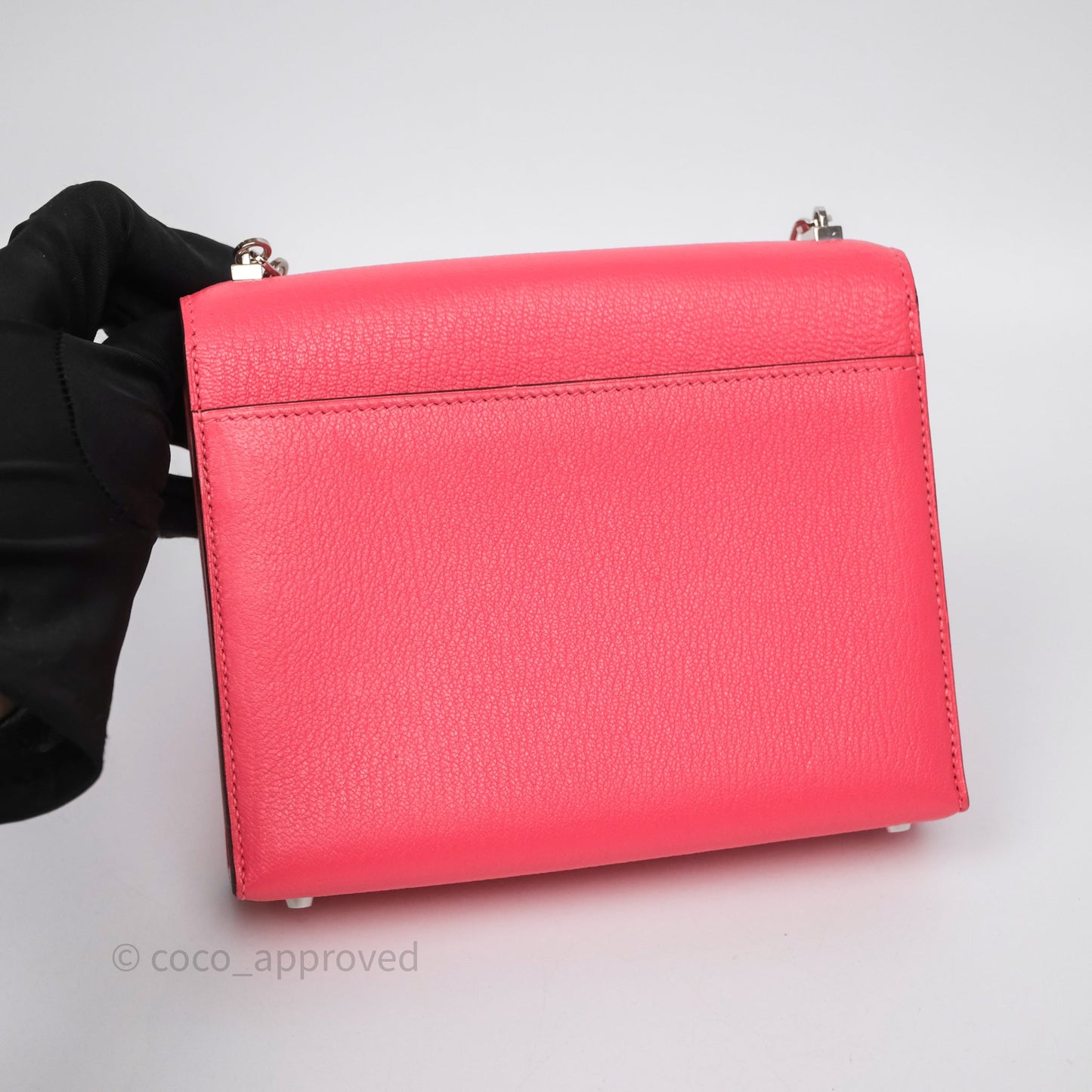 Hermès Mini Verrou Chaine Bag Rose Lipstick U5 Chevre Mysore Palladium Hardware