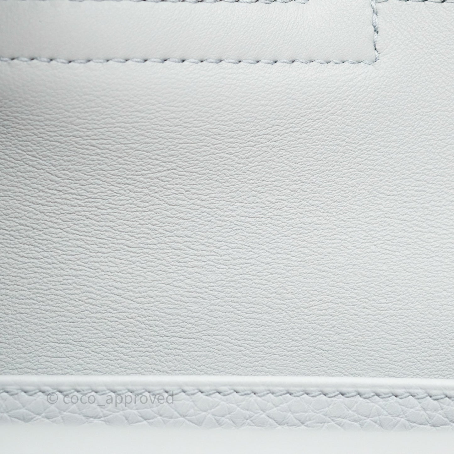 Hermès Halzan 25 Bleu Pale 08 Clemence Palladium Hardware