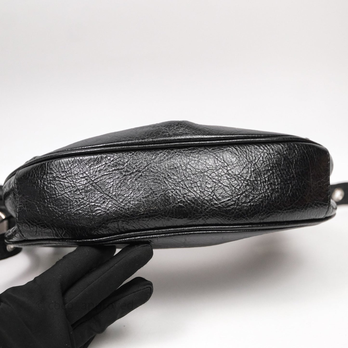 Balenciaga Le Cagole Shoulder Bag Black Calfskin Silver Hardware