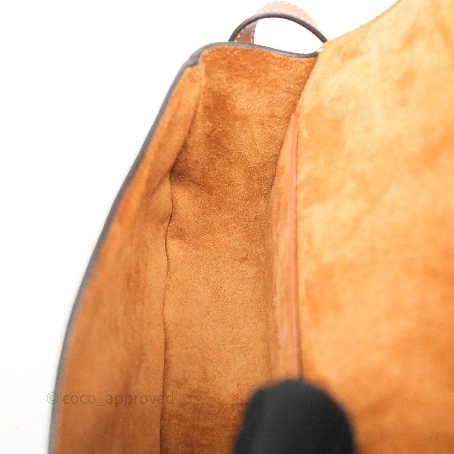 Celine Gold Studs Folco Cuir Triomphe in Smooth Calfskin Tan