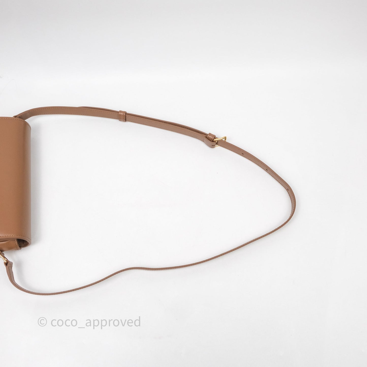 Celine Teen Triomphe Bag Shiny Calfskin Brown