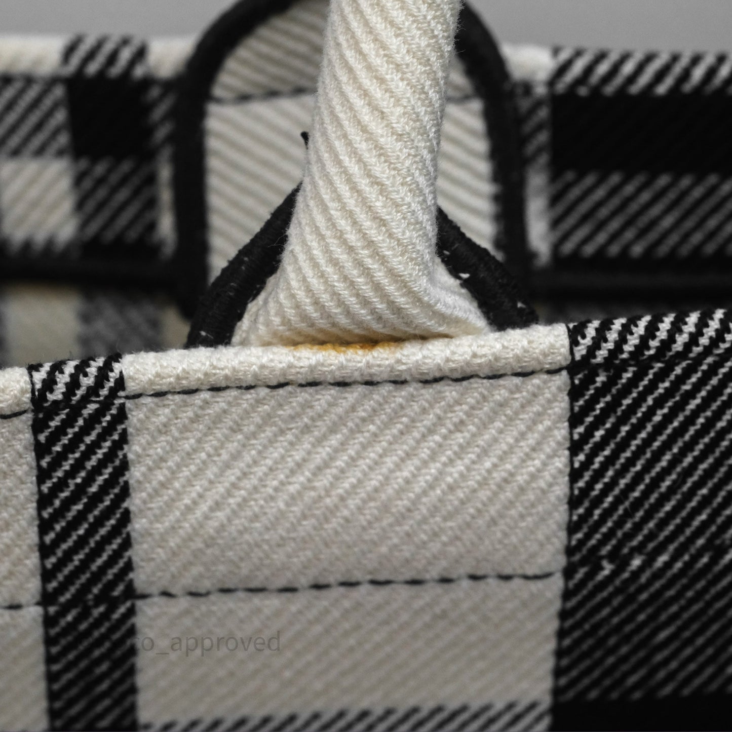 Christian Dior Large Check'n'Dior Book Tote Black/ White Canvas