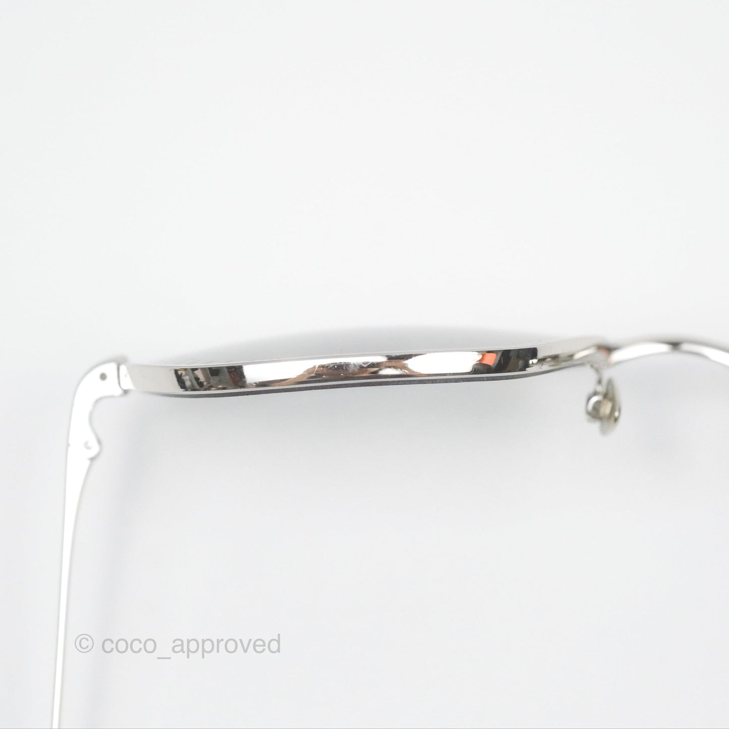 Chanel Gradient Lenses Square Sunglasses Silver Tone