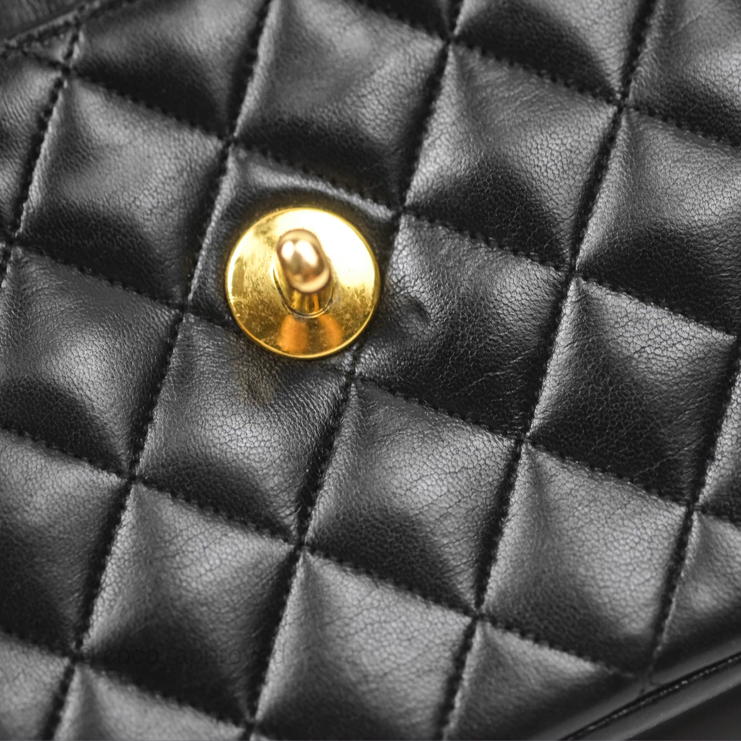 Chanel Vintage Mini Circled CC Flap Bag Black Lambskin 24K Gold Hardware