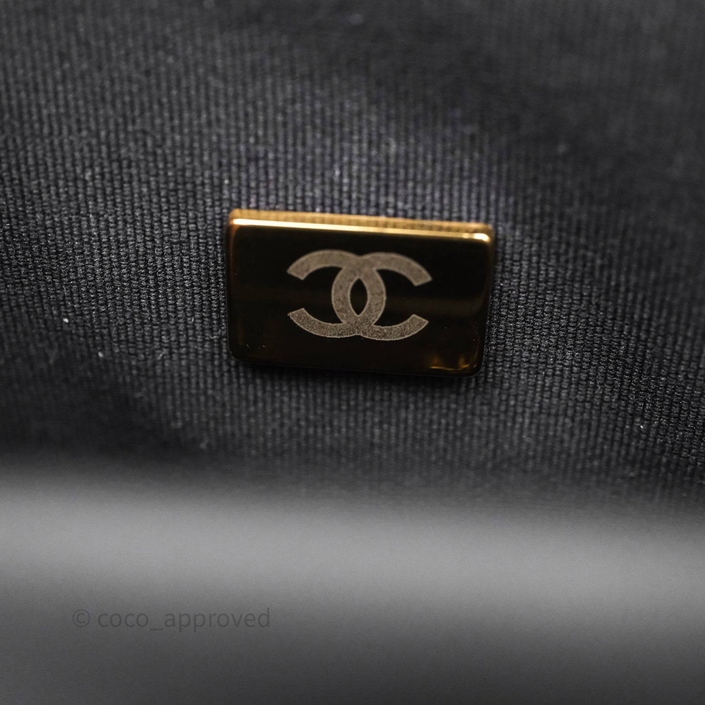 Chanel Mini School Memory Top Handle Flap Black Patent