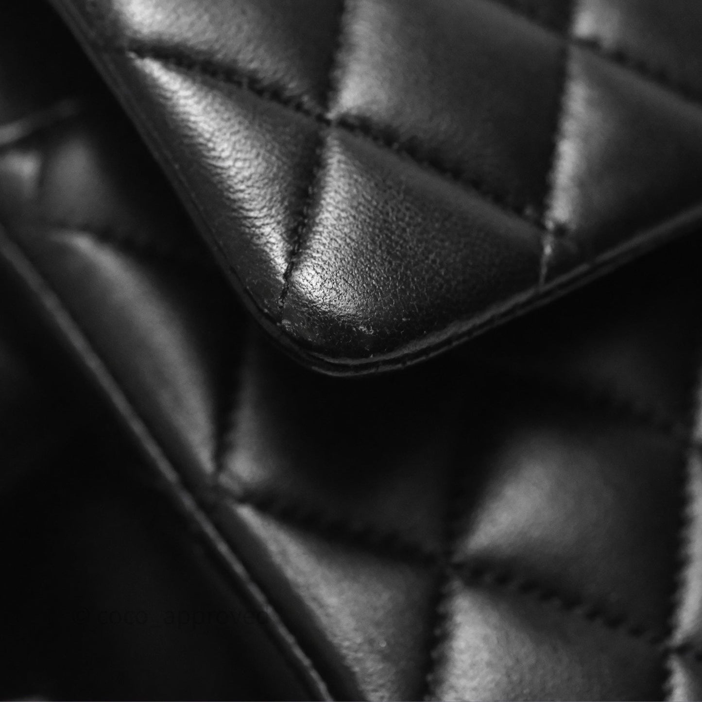 Chanel Classic Quilted M/L Medium Double Flap So Black Lambskin