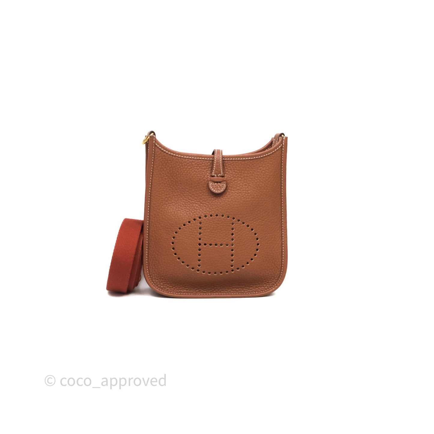 Hermès Mini Evelyne 16 Gold Clemence Gold Hardware