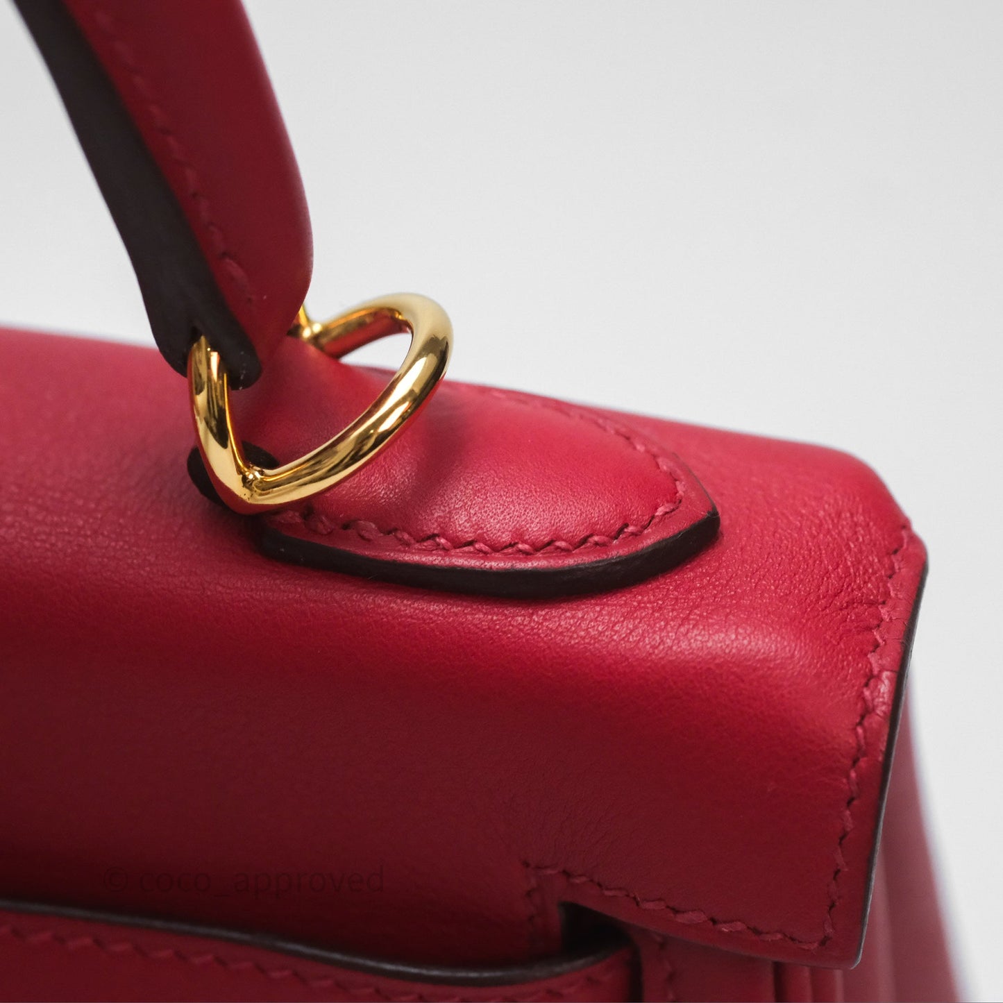 Hermès Kelly II 25 Retourne Swift Rouge Piment 5X Gold Hardware