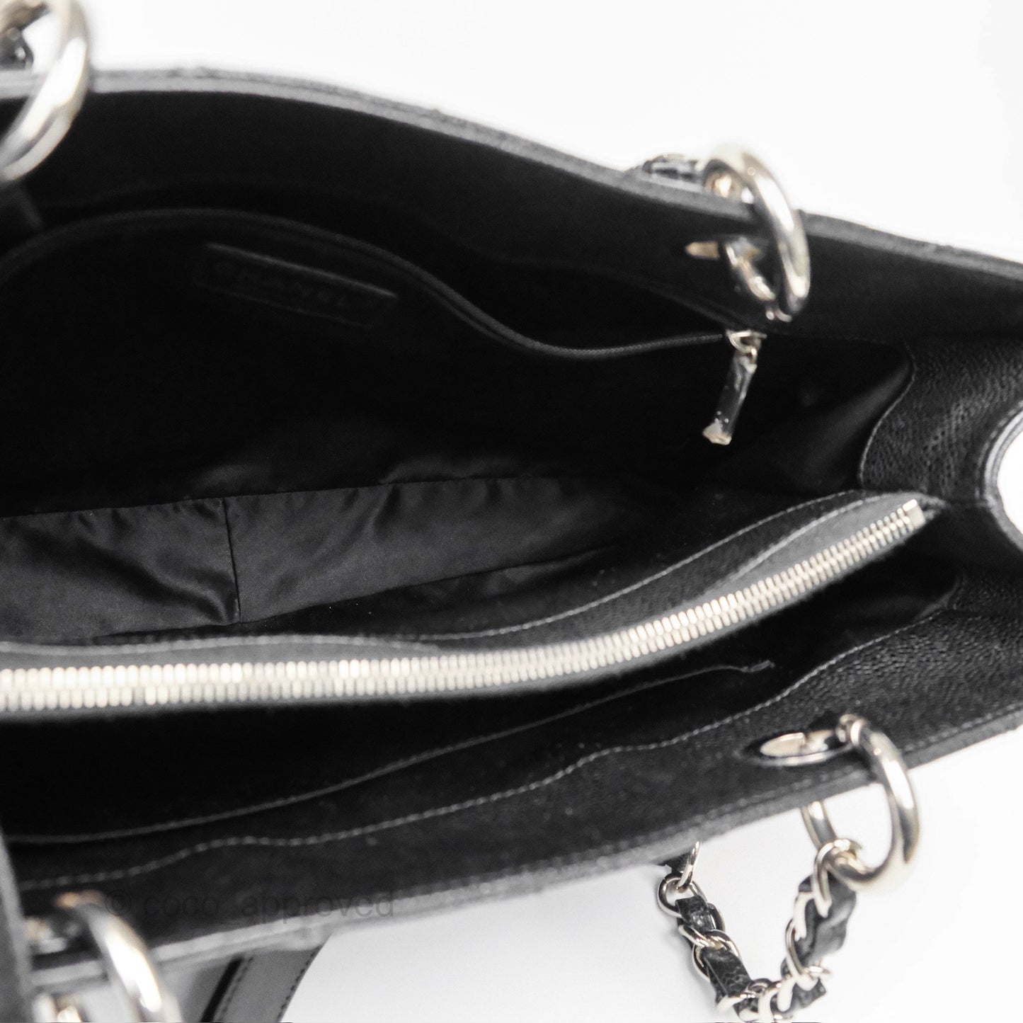 Chanel GST Black Caviar Silver Hardware