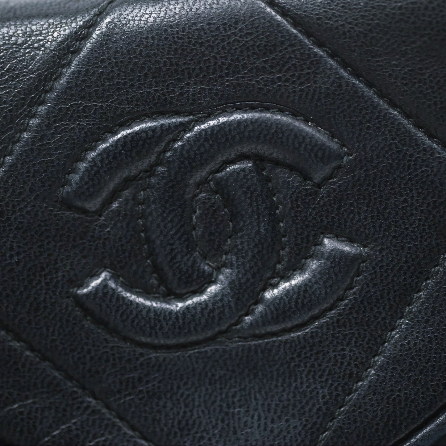 Chanel Vintage Mini Clutch with Chain Black Lambskin Gold Hardware
