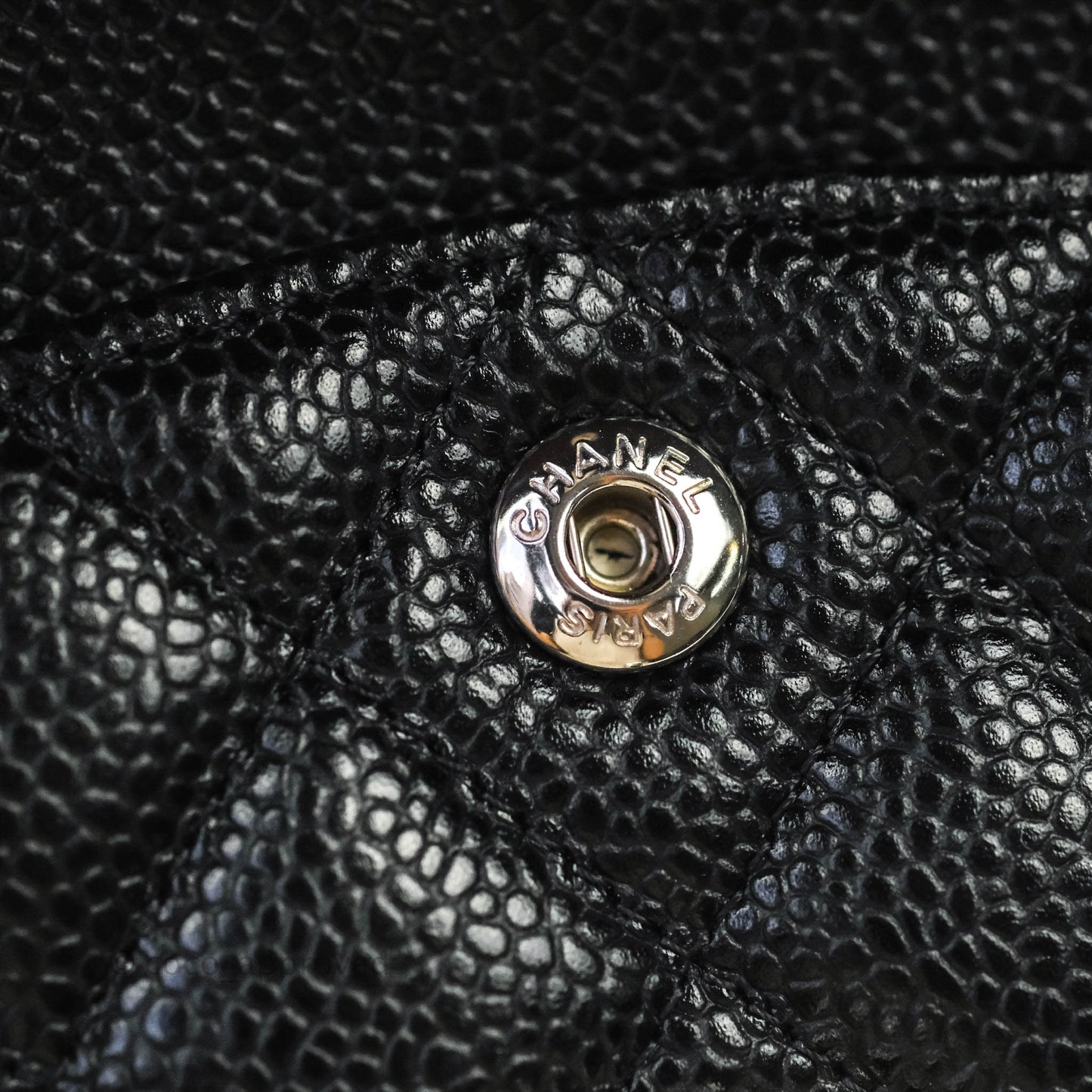 Chanel Classic Small S/M Flap Black Caviar Silver Hardware