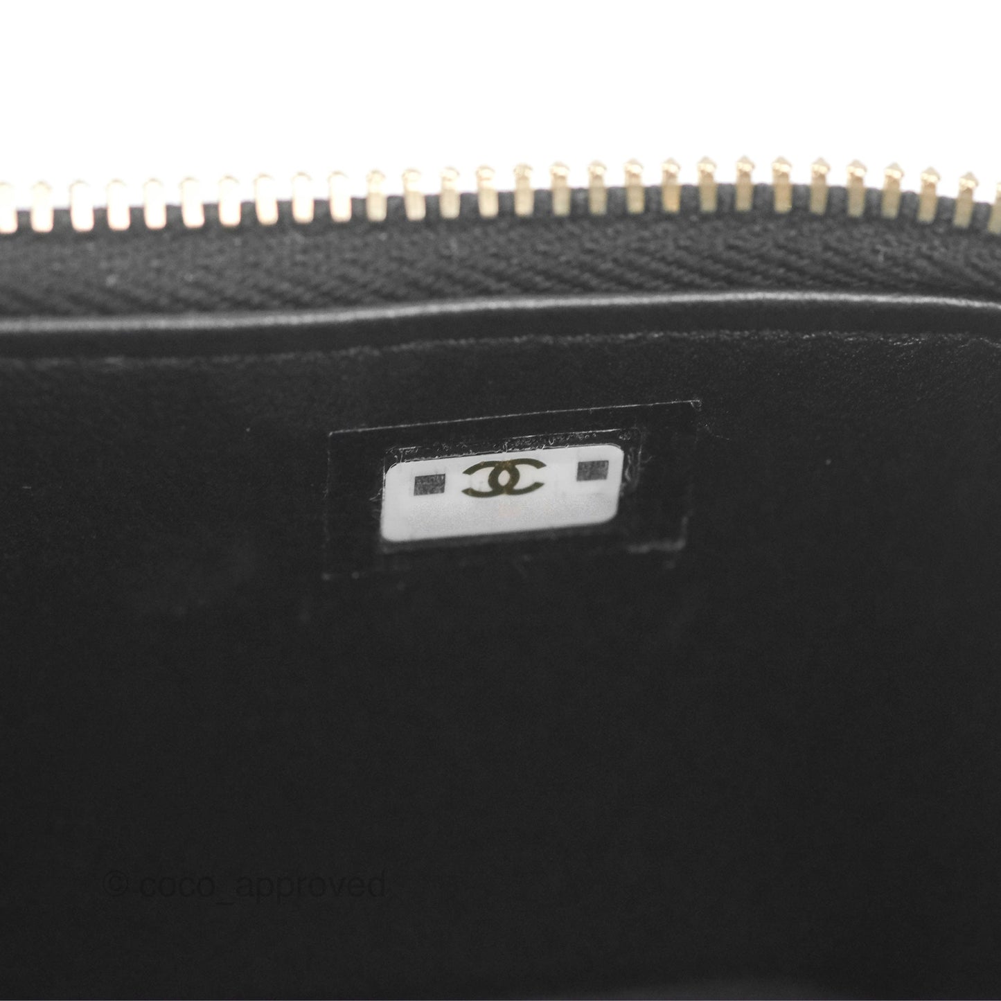 Chanel All Slide Vanity with Adjustable Chain Black Lambskin Aged Gold Hardware