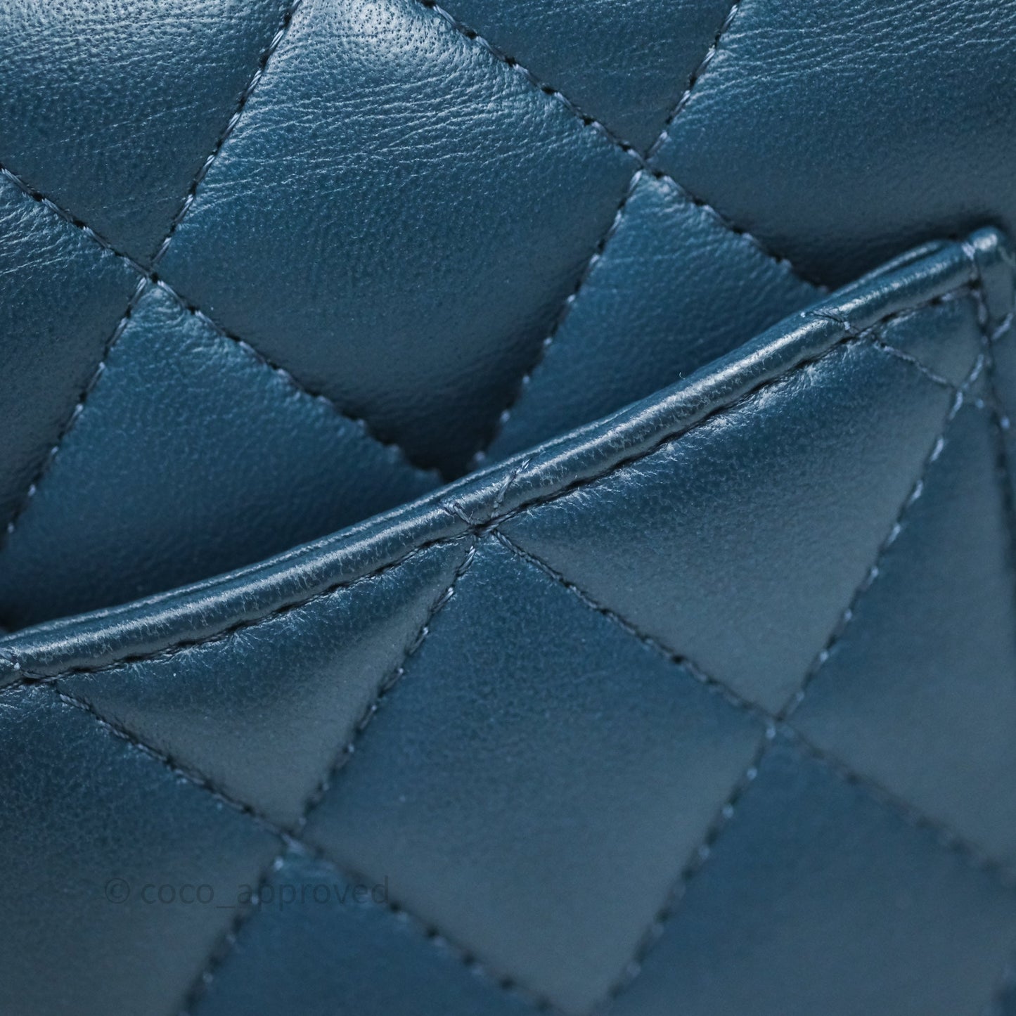 Chanel Mini Rectangular Quilted Navy Lambskin Silver Hardware