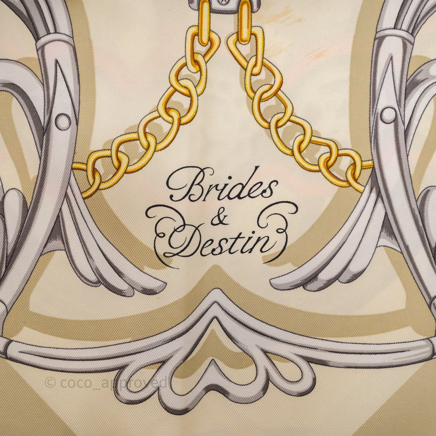 Hermes Brides Et Destin 90 Silk Scarf Vert