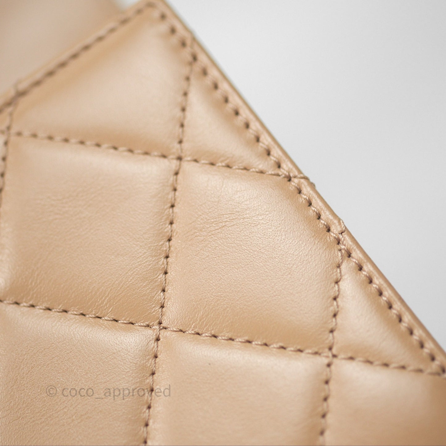 Chanel Quilted Mini Perfect Fit Adjustable Beige Calfskin Gold Hardware