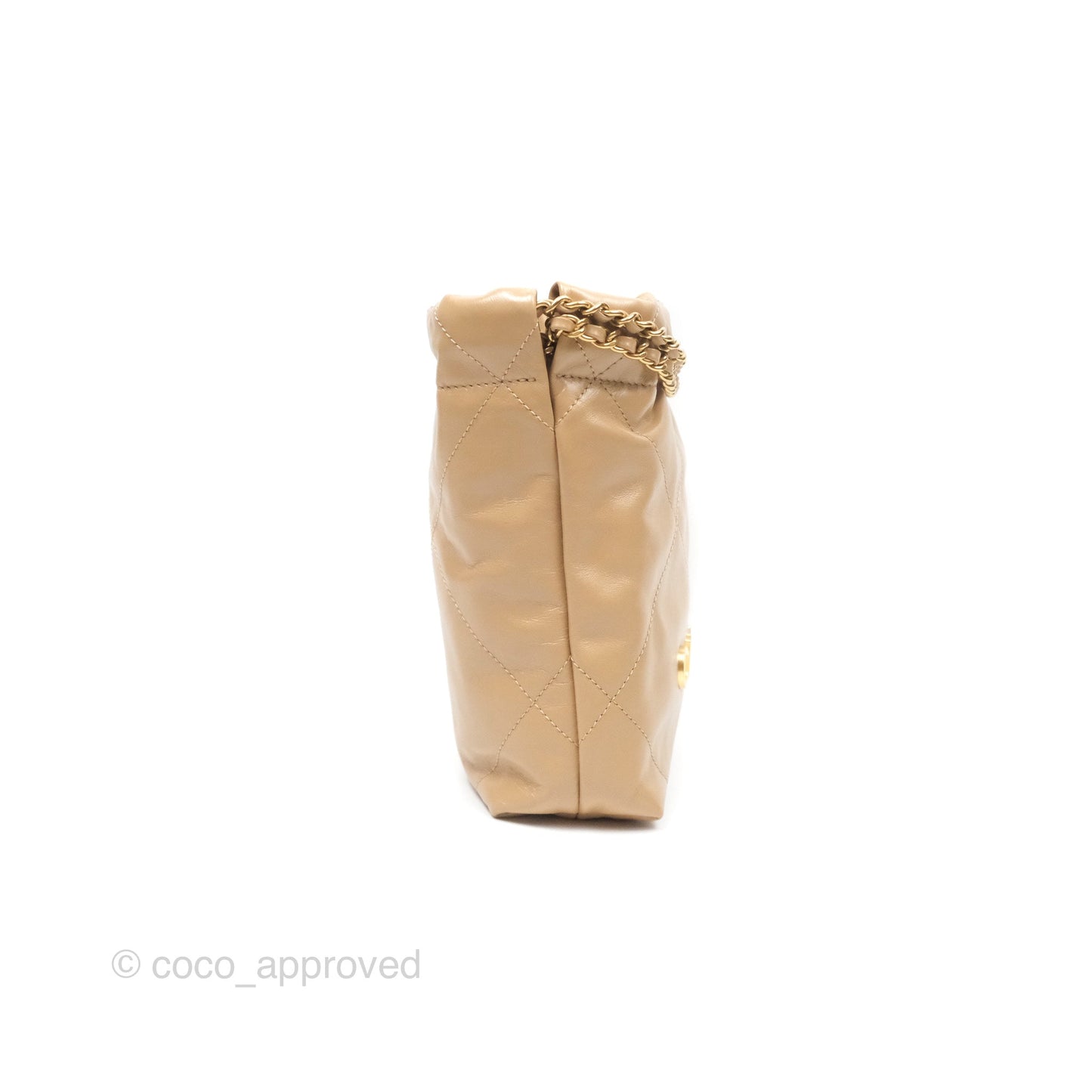 Chanel 22 Mini Bag Beige Shiny Crumpled Calfskin