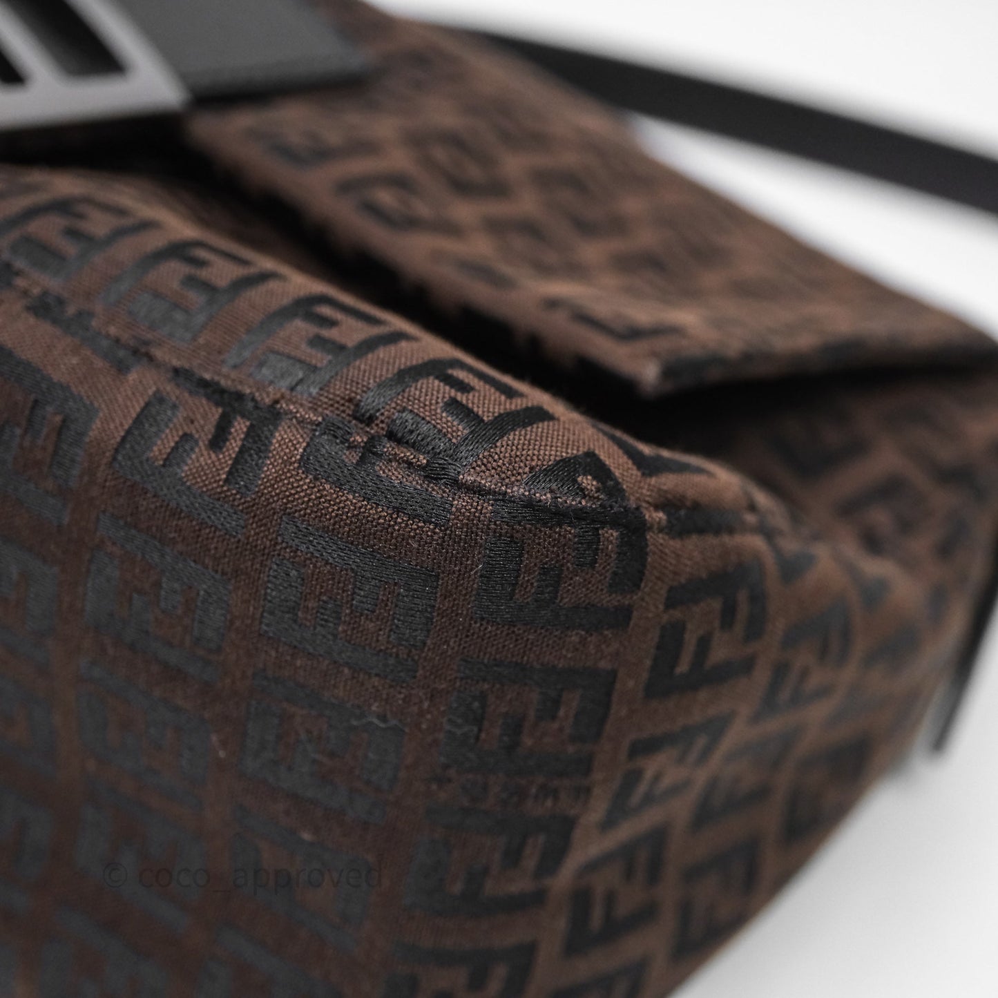 Fendi Vintage Mamma Baguette Bag Zucchino Dark Brown/ Black