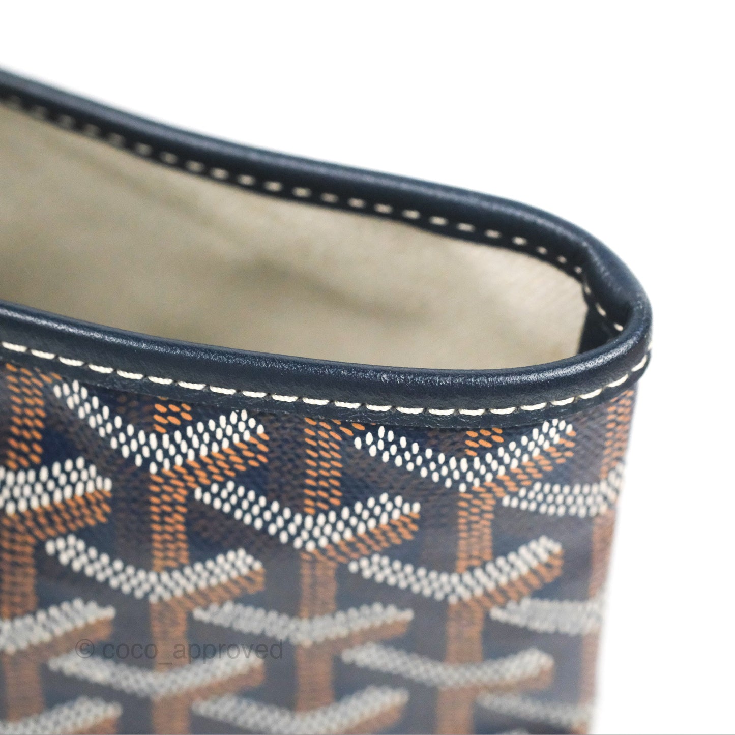 Goyard St. Louis Tote GM Navy/Tan