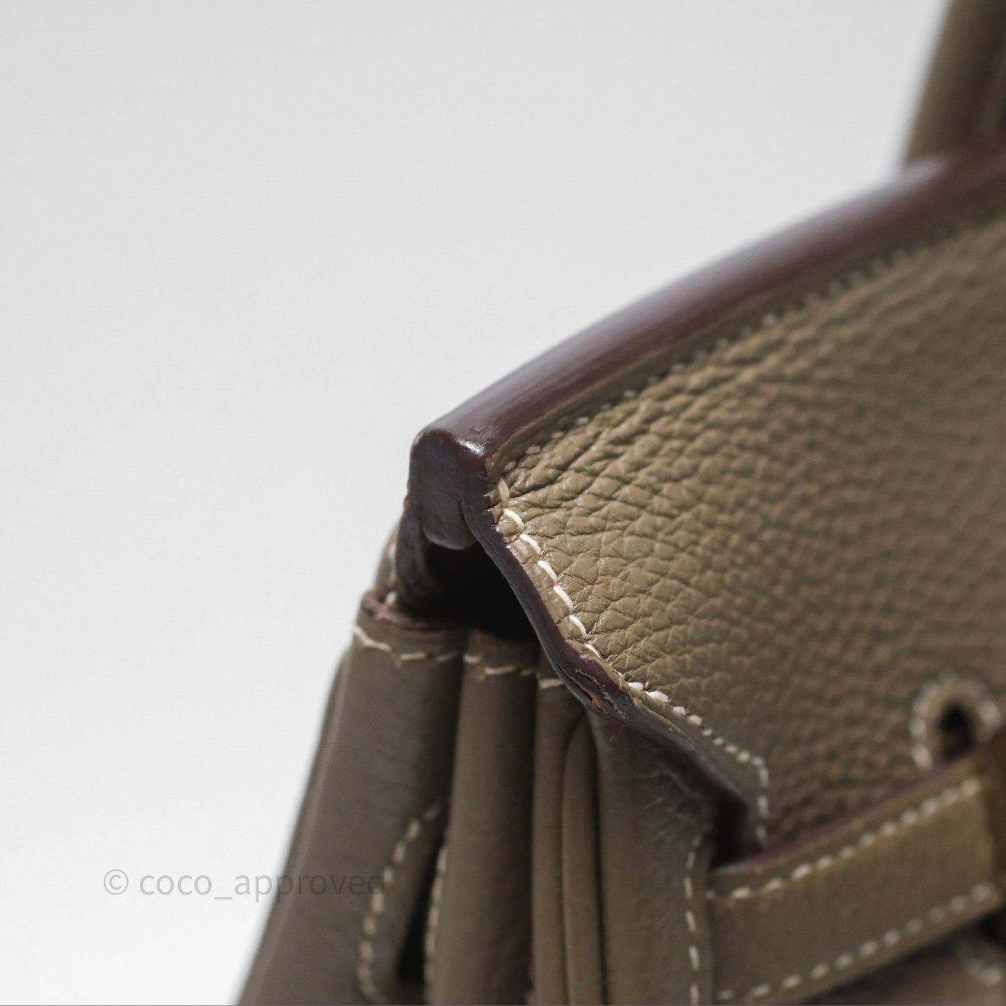 Hermes Birkin 25 Retourne Etoupe 18 Clemence Palladium Hardware