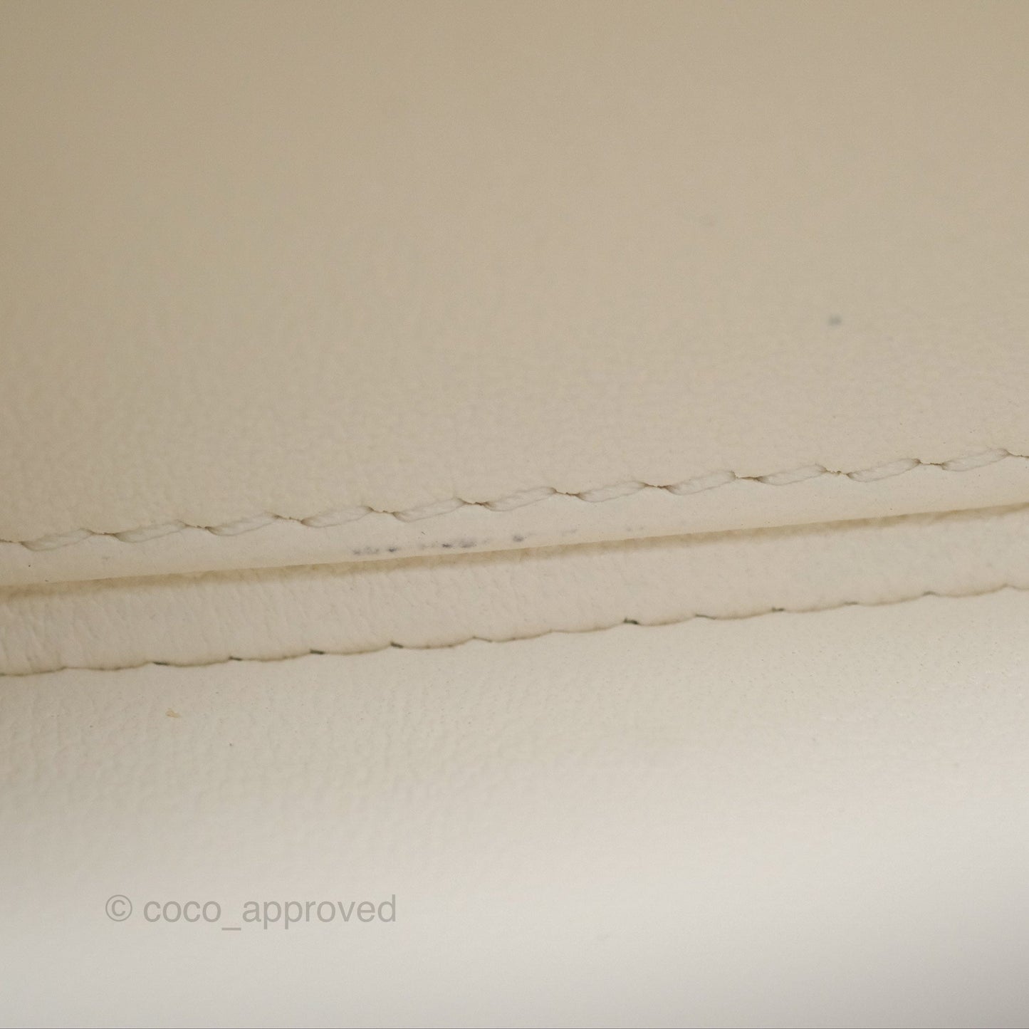 Chanel Top Handle Mini Flap Ivory White Lambskin Gold Hardware