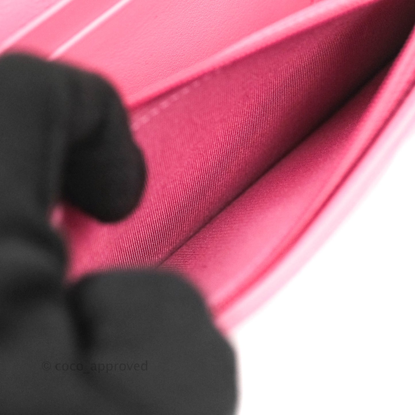 Chanel Quilted Flap Wallet Pink Caviar