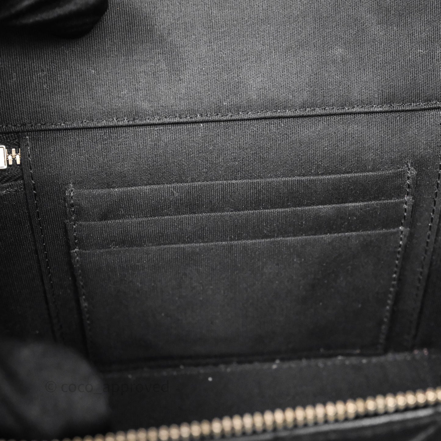 Chanel Vanity Rectangular Top Handle Black Lambskin Gold Hardware