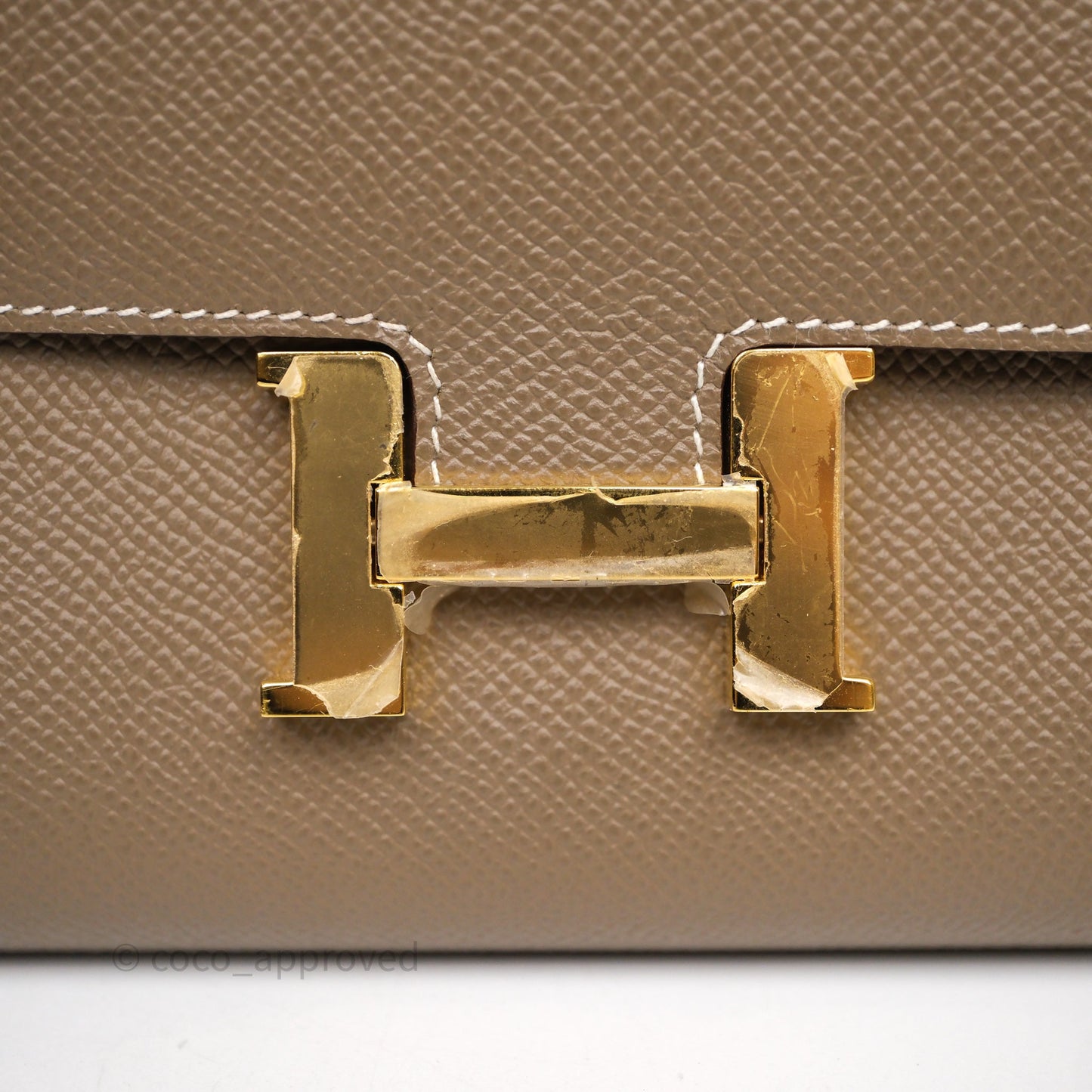 Hermès Constance To Go Wallet Etoupe 18 Epsom Gold Hardware