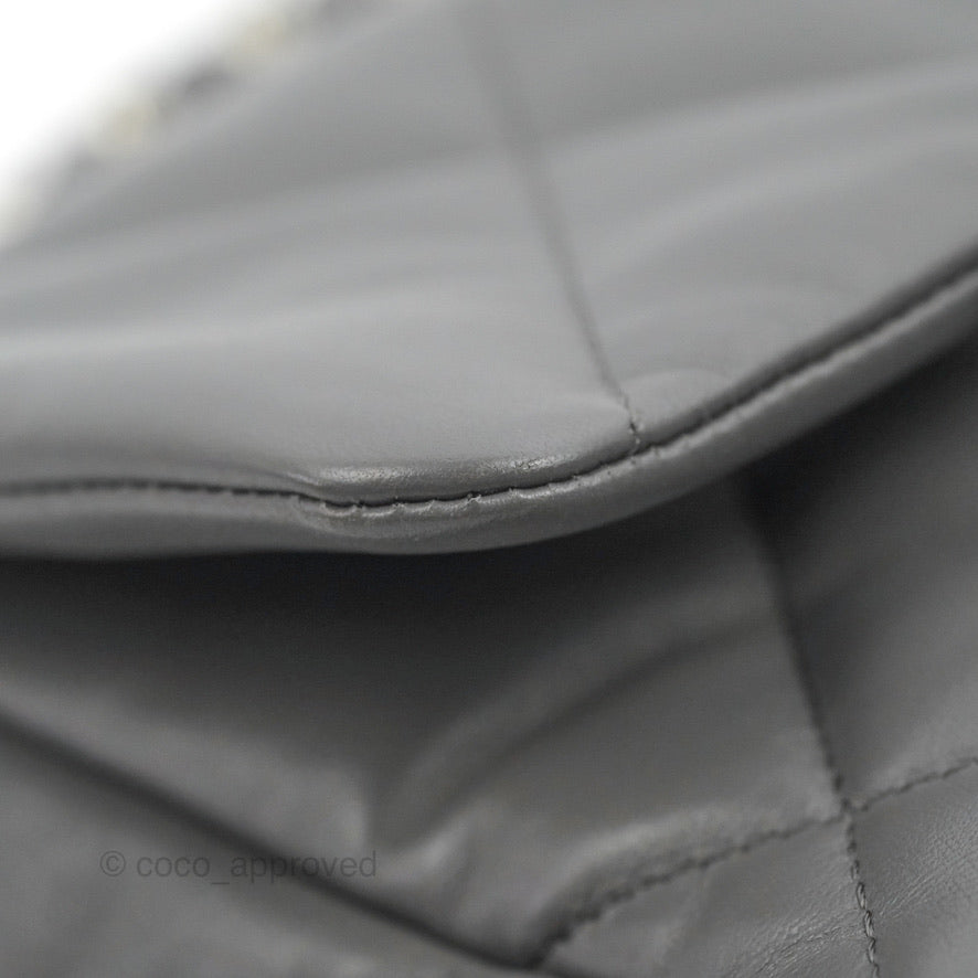 Chanel 19 Small Dark Grey Lambskin Mixed Hardware
