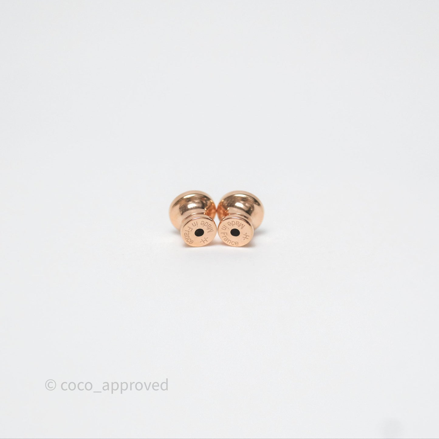 Hermès Olympe Earrings Bleu Saphir Rose Gold Hardware