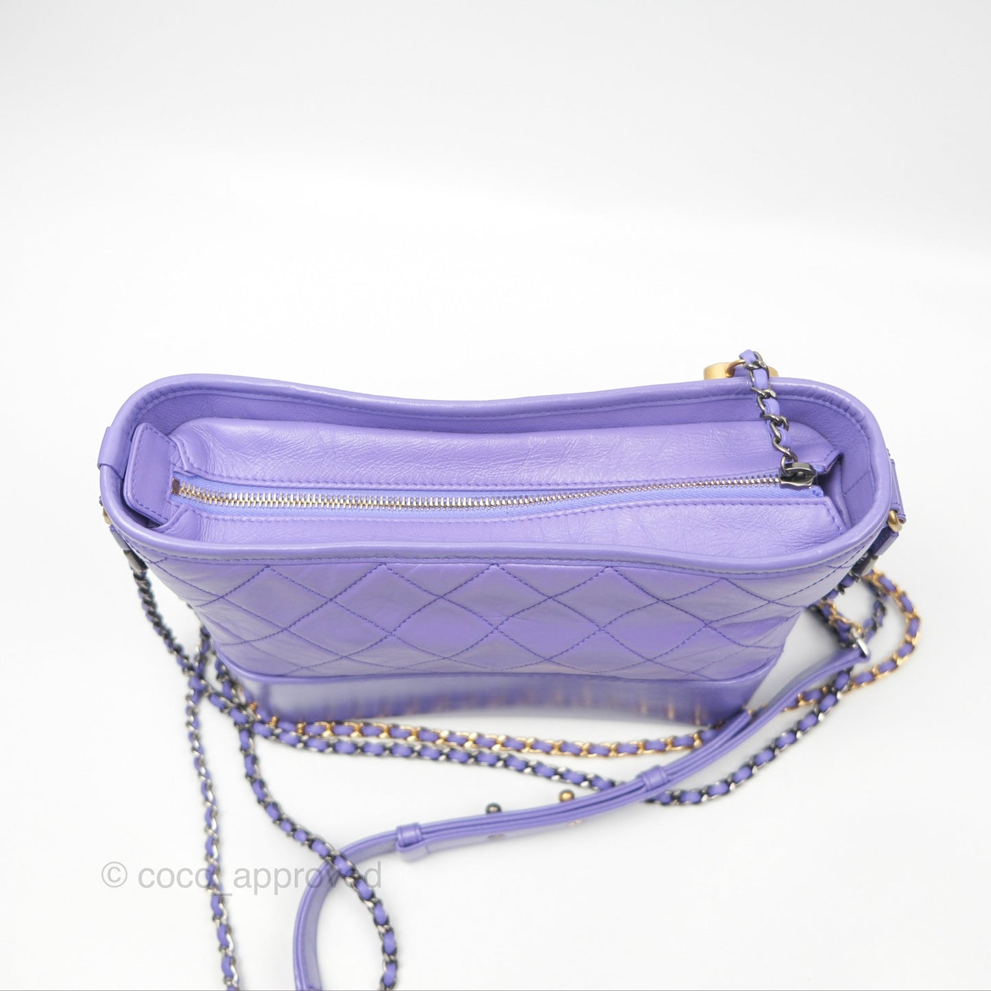 Chanel New Medium Gabrielle Purple Aged Calfskin