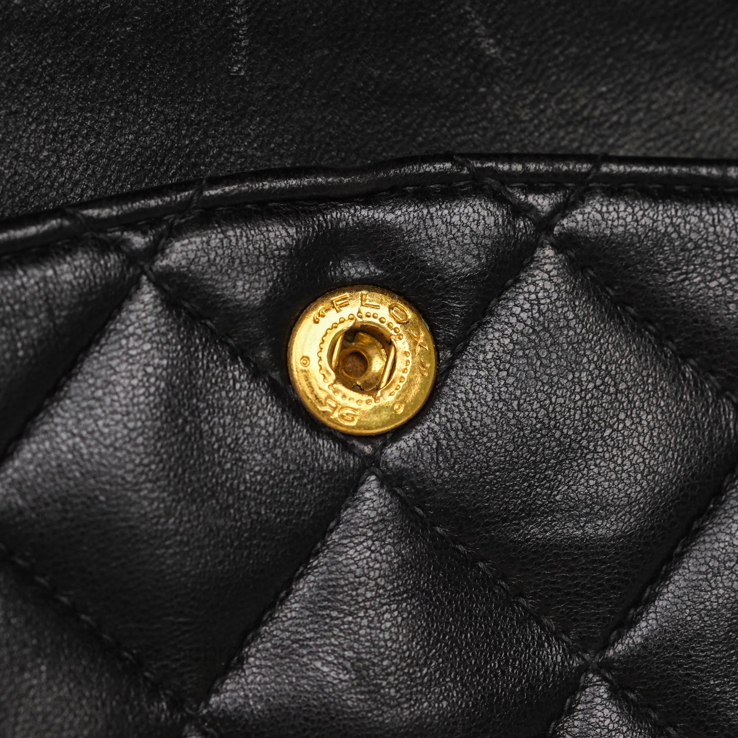 Chanel Vintage Small Classic Flap Black Lambskin 24K Gold Hardware