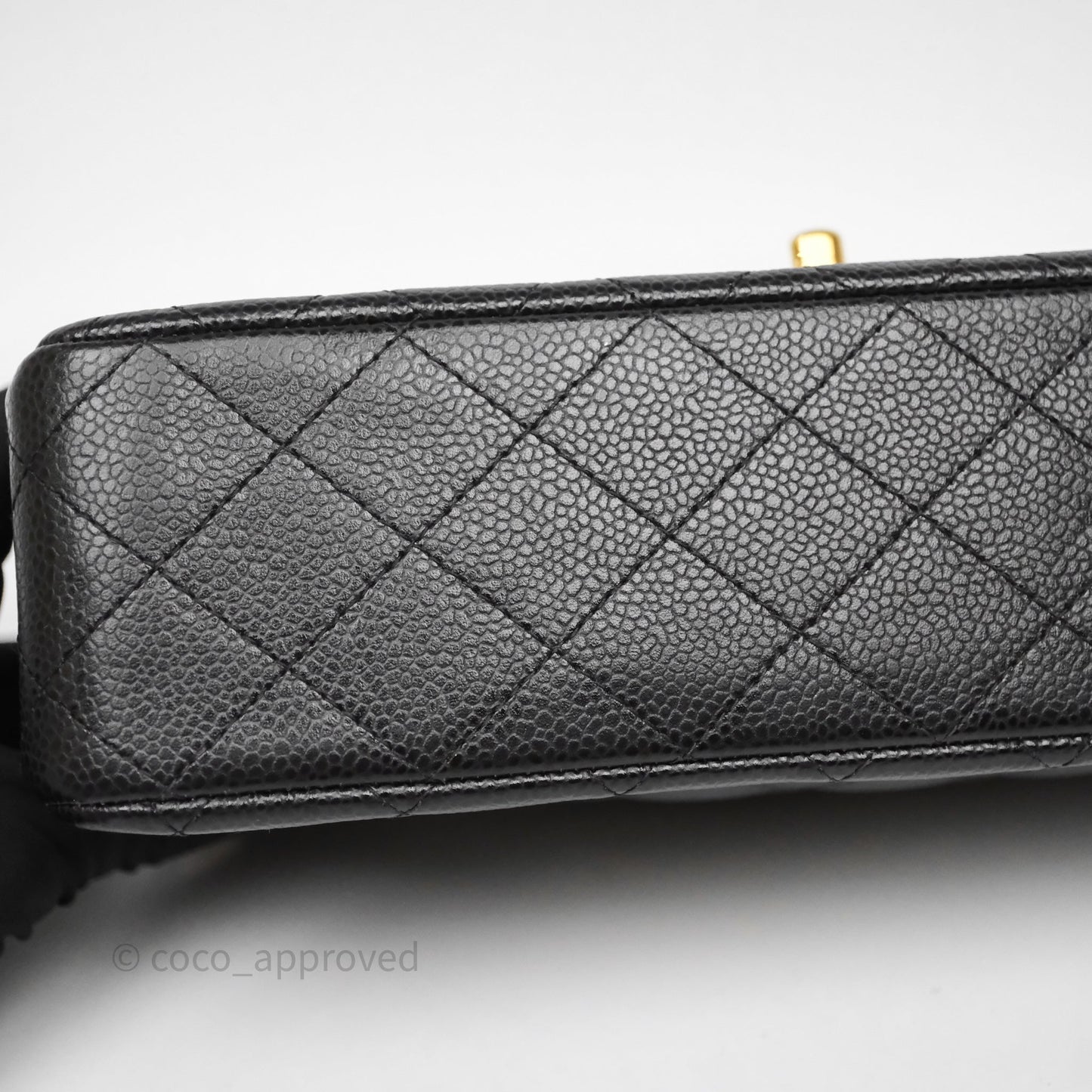 Chanel Classic M/L Medium Flap Quilted Black Caviar Gold Hardware