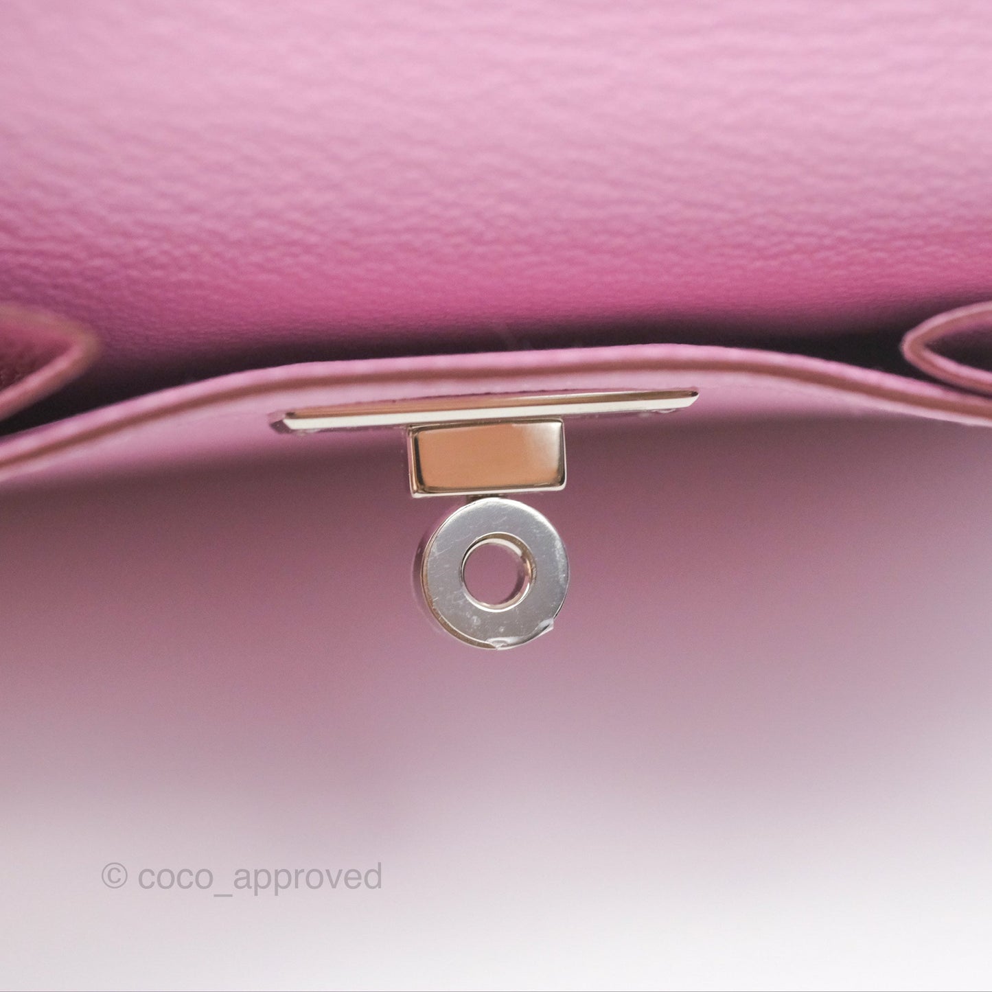 Hermès Kelly Pocket Compact Wallet Mauve Sylvester Palladium Hardware