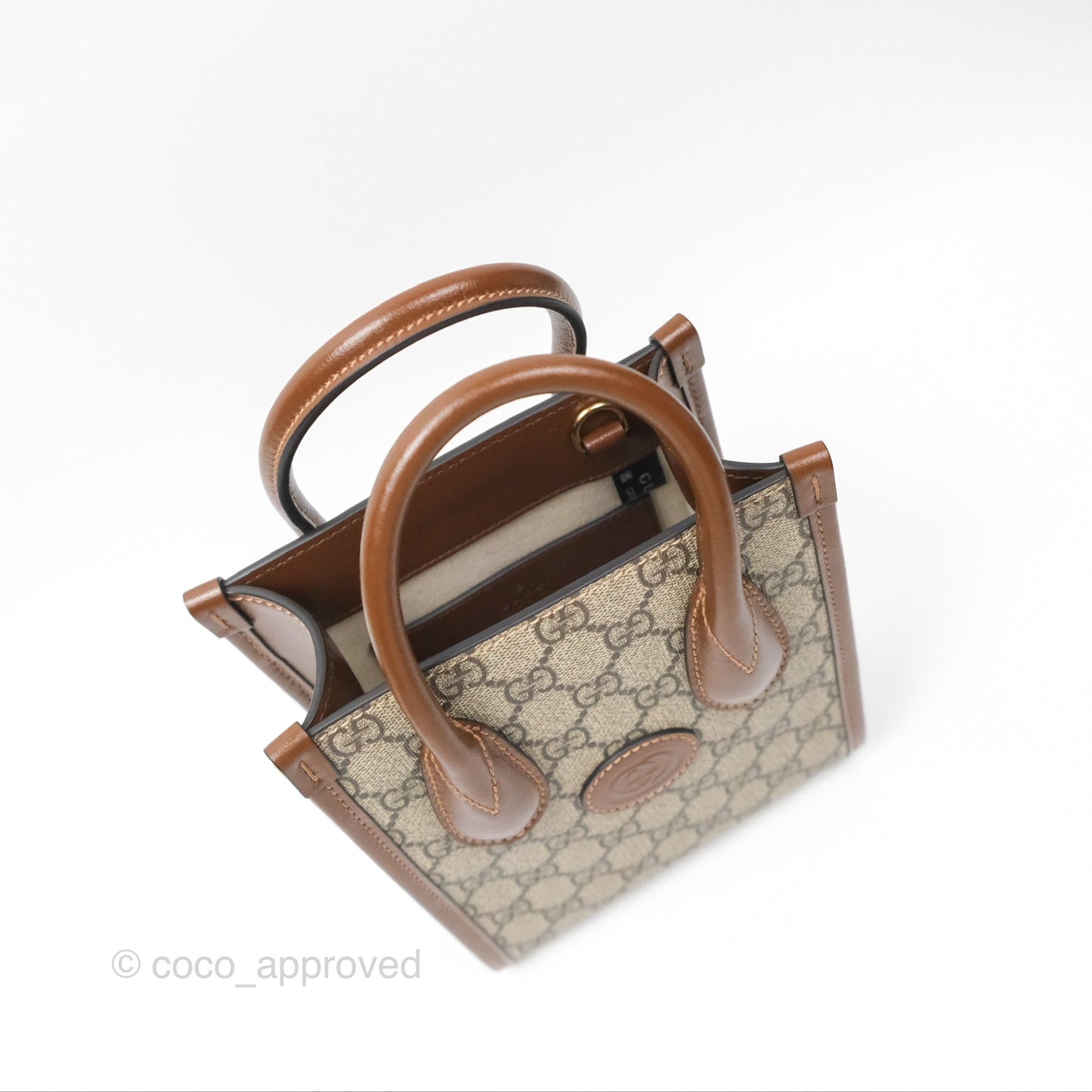 Gucci Mini Tote Bag with Interlocking G Beige / Ebony GG Supreme Canvas