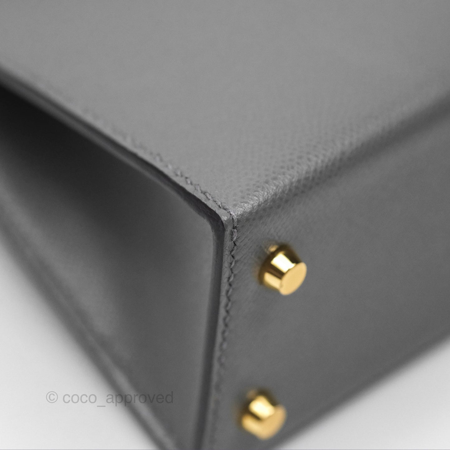 Hermès Mini Kelly II Gris Meyer 0L Madame Leather Gold Hardware